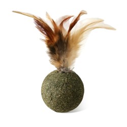 PELOTA DE CATNIP CON PLUMA (U.M.V 3uds)