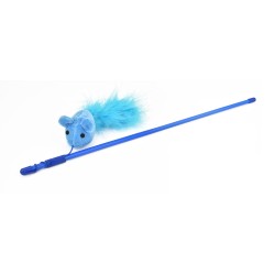 VARA CON RATON CON PLUMA 48CM  (U.M.V 3uds)
