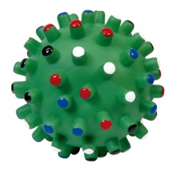 PELOTA VINILO CON PUNTITAS DE COLORES 10cm