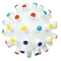 PELOTA VINILO CON PUNTITAS DE COLORES 10cm