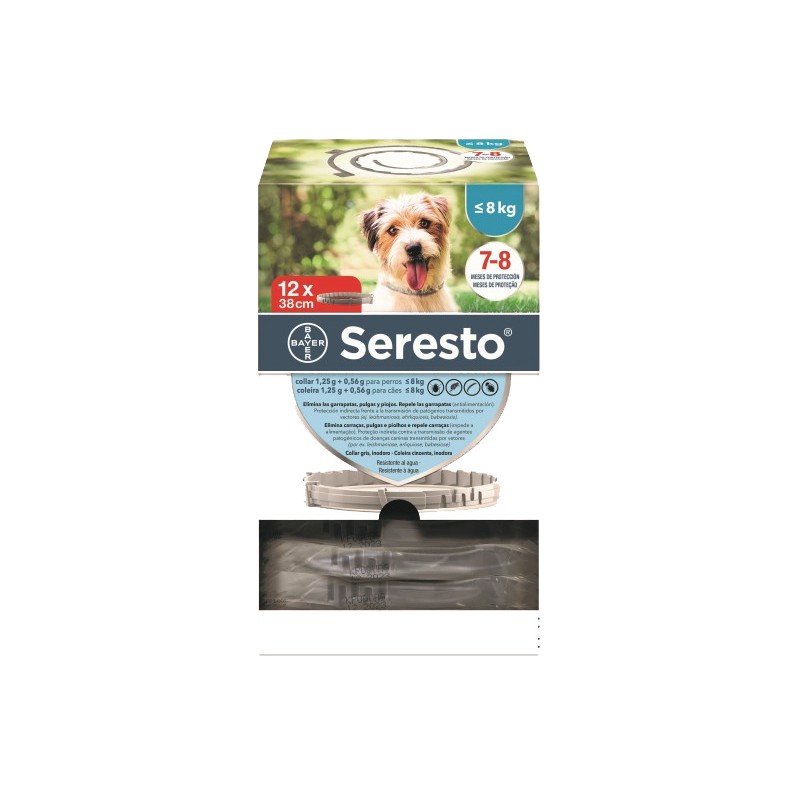 SERESTO COLLAR PERROS - de 8 KG E.C. 12 UDS