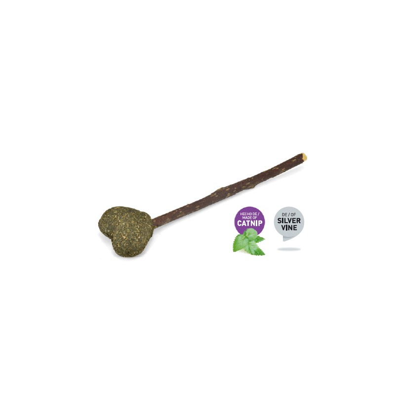 STICK SILVER VINE CON CORAZON CATNIP (U.M.V 3uds)