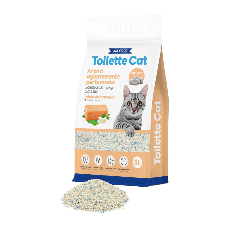 TOILET. CAT BENTONITA JABON MARSELLA 5l (4,25kg)