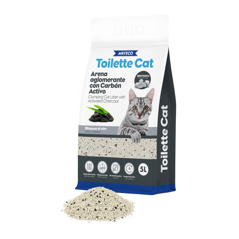 TOILET. CAT BENTONITA CARBON ACTIVO 5l (4,25kg)