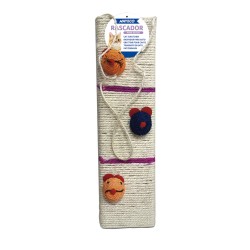 RASCADOR PARED FUNNY MOUSE CON COLGADOR 50x13cm NS