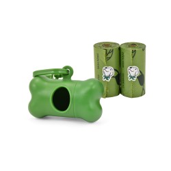 PORTABOLSAS RECLICADO+2 ROLLOS 15 BOLSAS (aroma lavanda)