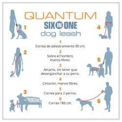 KURGO QUANTUM 6 EN 1 CORREA REFLECTANTE PARA PERRO ROJO/ AZU