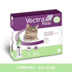 VECTRA FELIS (gatos) 0,6-10kg caja 3 pipetas