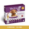 VECTRA 3D XS DOG 1,5-4kg caja 3 pipetas