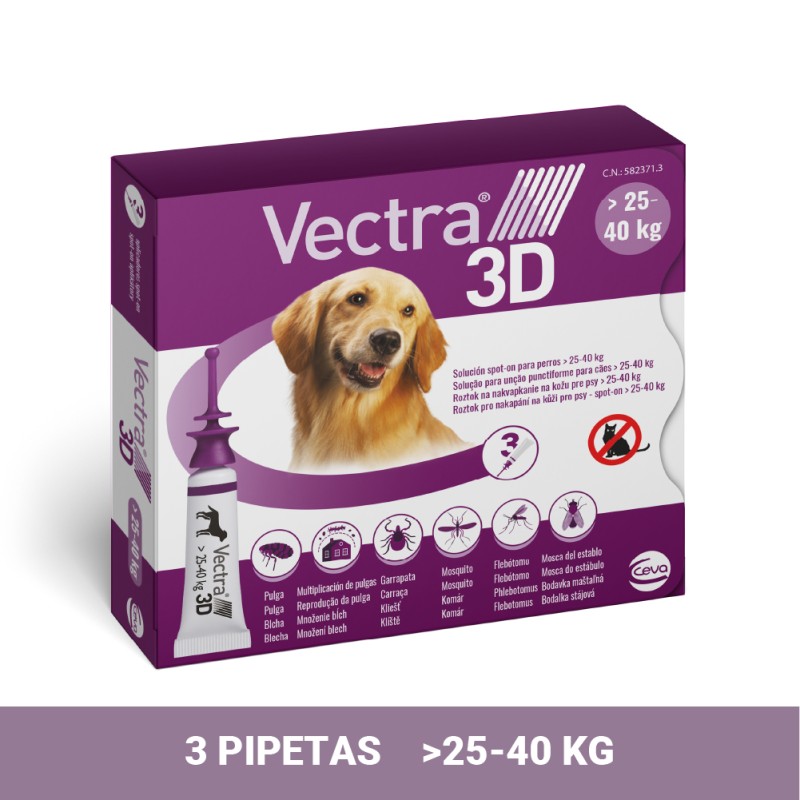 VECTRA 3D L DOG 25-40kg caja 3 pipetas