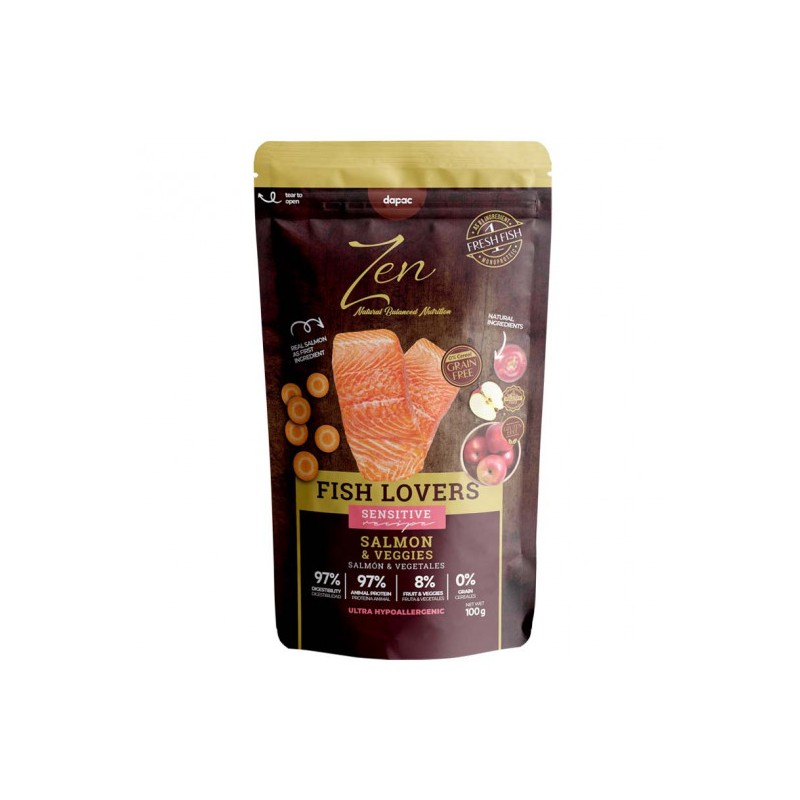 Zen pouches DOG Fish Lovers SALMON 100gr (12 uds)