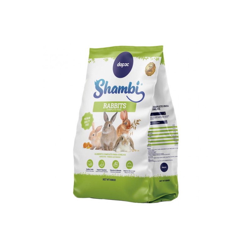 SHAMBI BOLSA MENU EXTRA 800gr CONEJOS (caja/10uds)