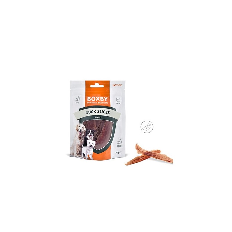 BOXBY Tiras de pato 90 gr. (15uds/caja)