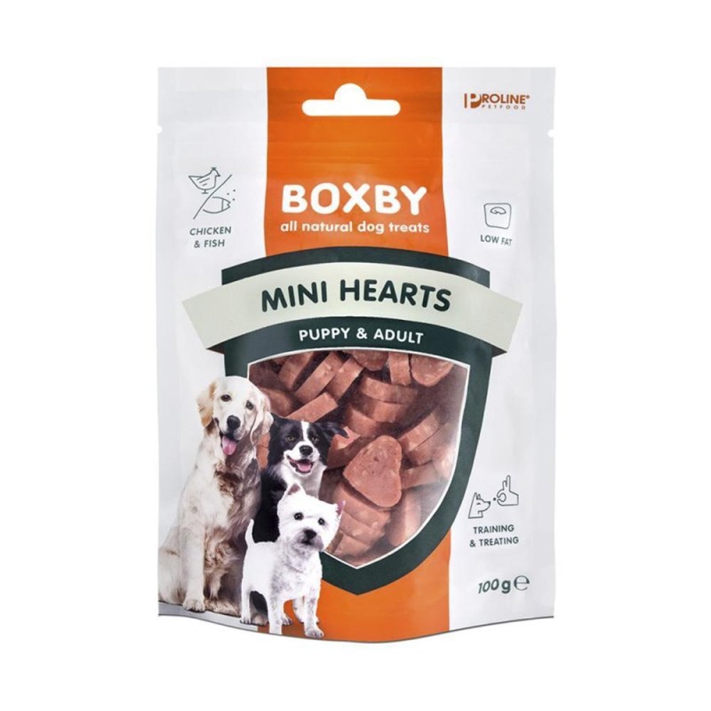 BOXBY Snacks Corazones cachorros 100gr (15uds/caja)
