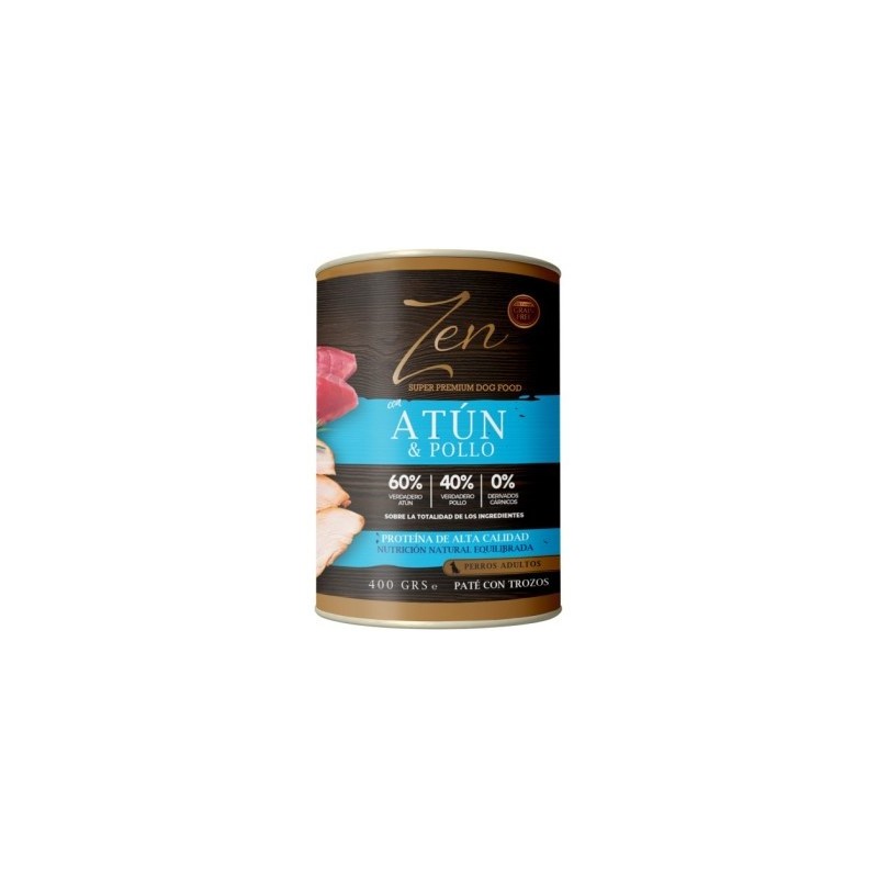 ZEN Paté perros ATUN C/POLLO 400 gr. (12uds/caja)