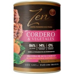 ZEN Paté perros CORDERO C/VEGETALES 400 gr. (12uds/caja)