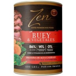 ZEN Paté perros BUEY C/VEGETALES 400 gr. (12uds/caja)
