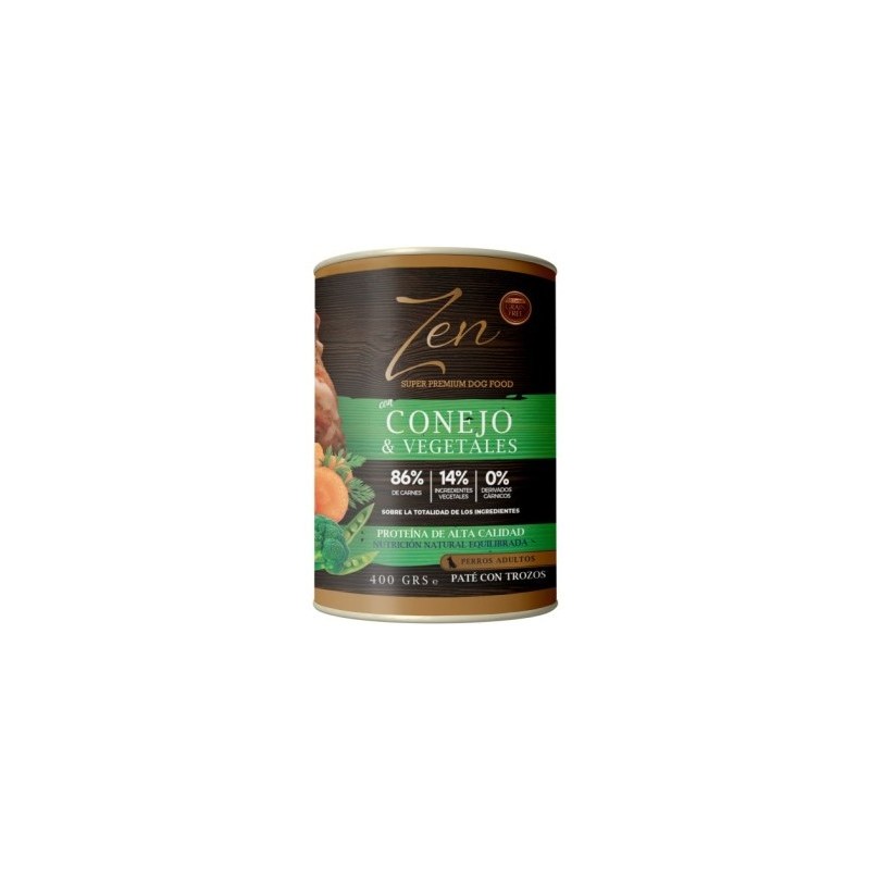 ZEN Paté perros CONEJO C/VEGETALES 400 gr. (12uds/caja)