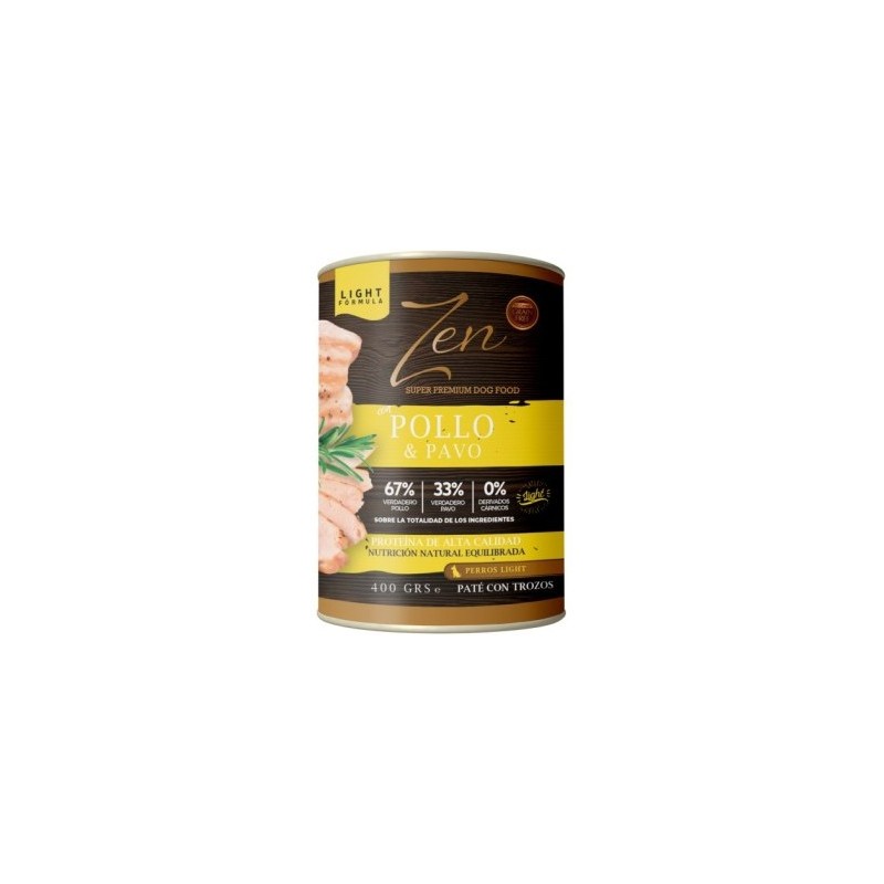 ZEN Paté perros POLLO C/PAVO 400 gr. (12uds/caja)