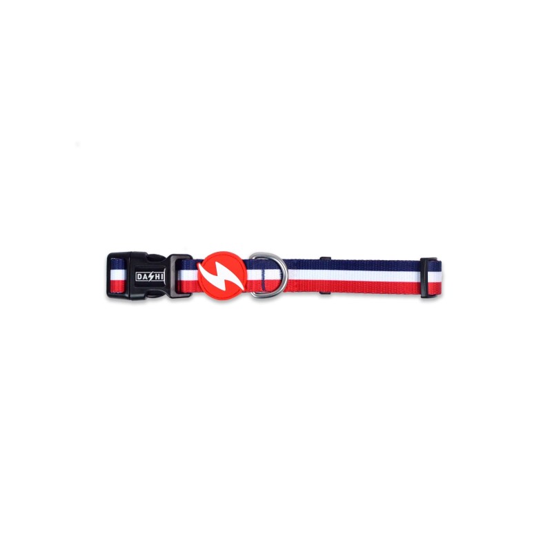 Dashi ESTRIPES3 RED & BLUE COLLAR S (15mmX28-42cm)