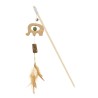 VARA ANIMALES MADERA CON CATNIP Y PLUMA (UMV 3uds.)