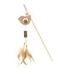 VARA ANIMALES MADERA CON CATNIP Y PLUMA (UMV 3uds.)