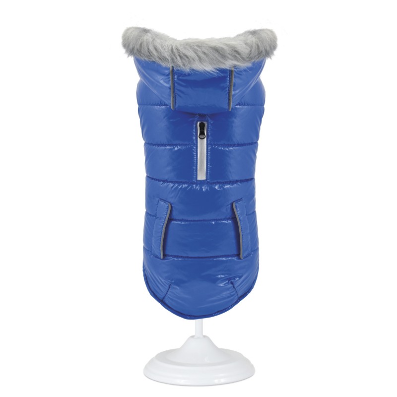 CHAQUETA CAPUCHA CHAROL AZUL 20CM D