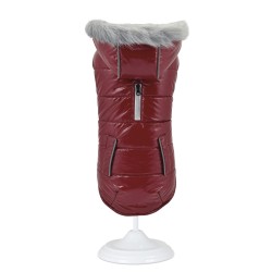 CHAQUETA CAPUCHA CHAROL ROJO 20CM D