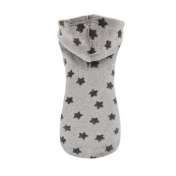 SUDADERA CAPUCHA ESTRELLAS MARRON 35CM D