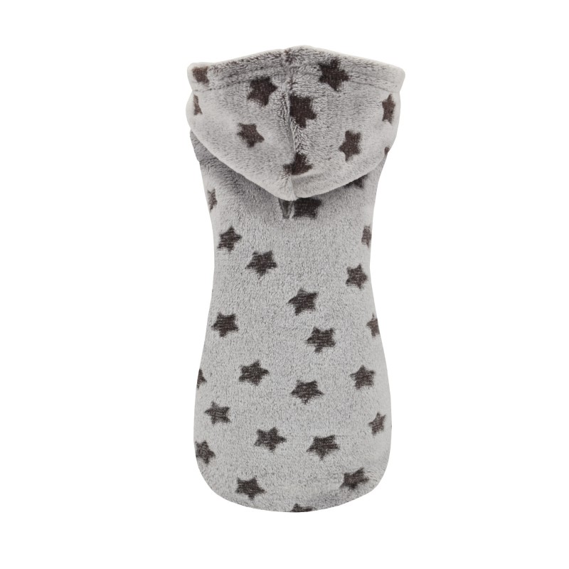 SUDADERA CAPUCHA ESTRELLAS MARRON 40CM D
