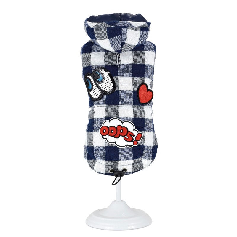 ABRIGO  FUNNY STICKERS REVERSIBLE AZUL 20CM D