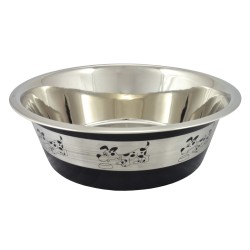 COMEDERO OSLO INOX.ANTIDES. NEGRO 2,83LT NS