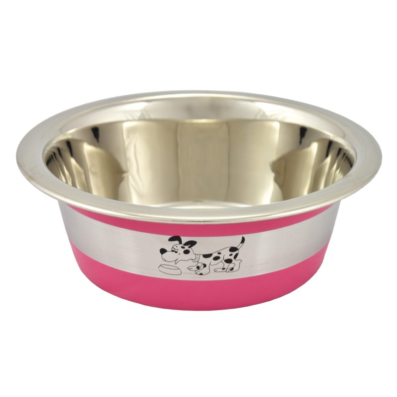COMEDERO OSLO INOX.ANTIDES. ROSA 0,38LT NS
