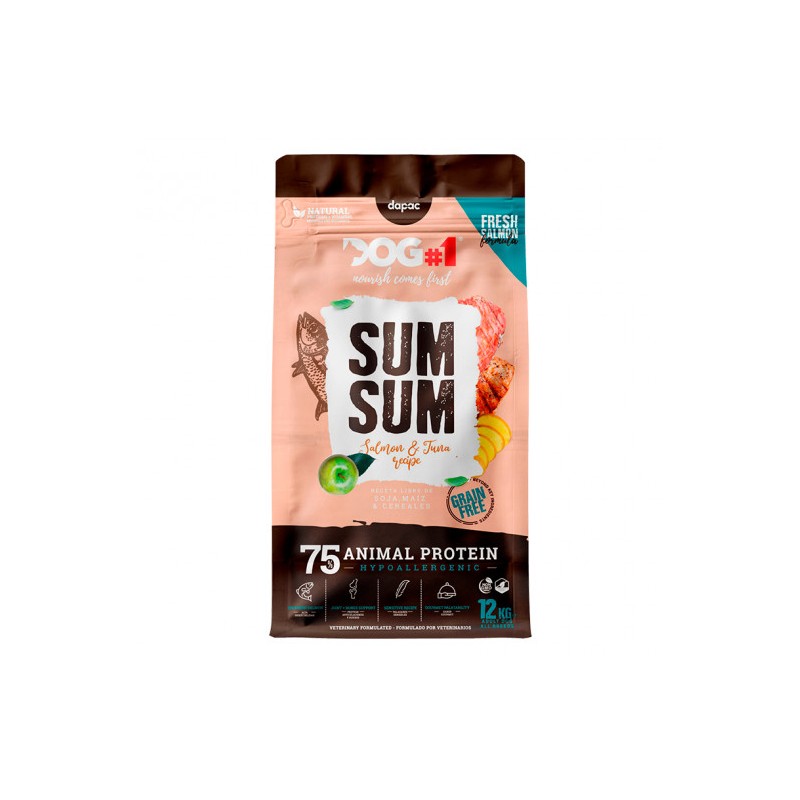 DAPAC DOG-1 SUM SUM GRAIN FREE SALMON Y TUNA RECIPE 12 KG