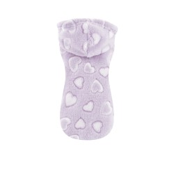 SUDADERA CAPUCHA CORAZON LILA 30CM D