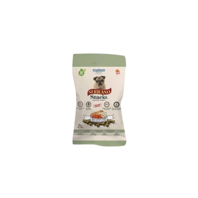 SERRANO SNACK PERRO DE SENIOR 85gr (pack-caja de 25uds)