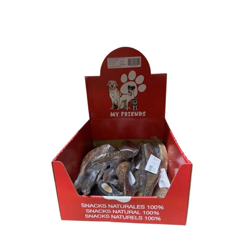 MY FRIENDS SNACK NATURAL CUERNO DE CABRA MONTESA T-L 115-135gr (pack-caja con 15 uds)