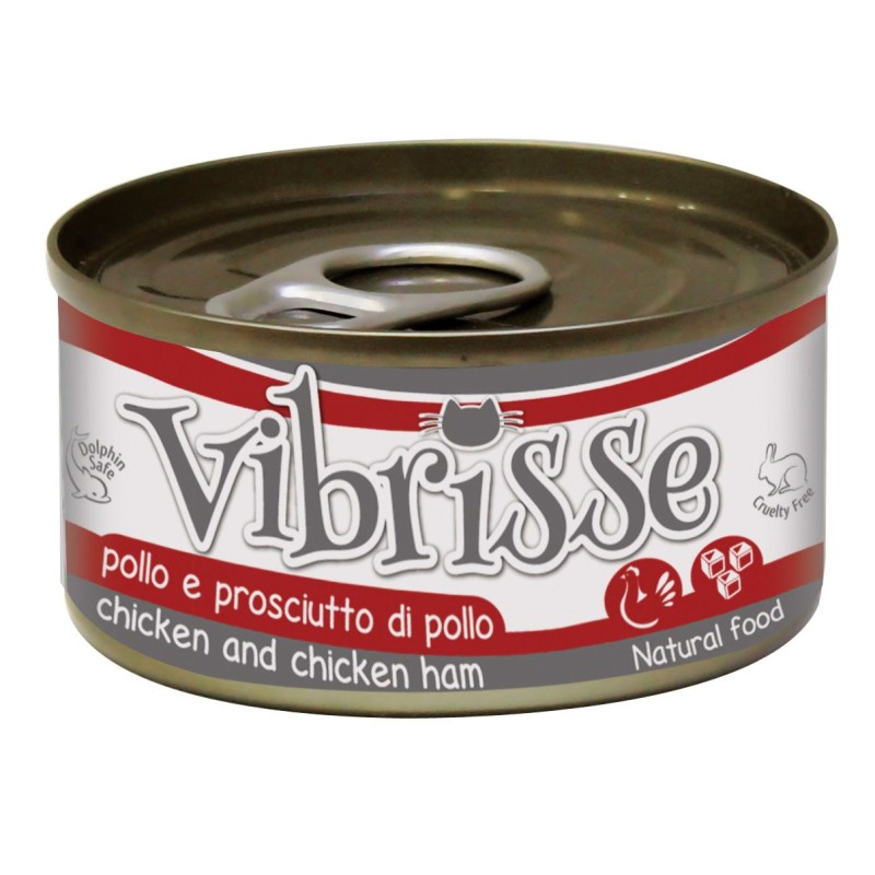 VIBRISSE GATO POLLO Y JAMON 70 g (24uds/caja)