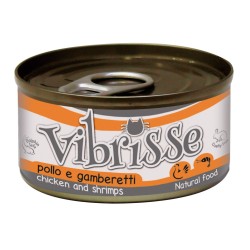 VIBRISSE GATO POLLO Y GAMBAS 70G. (24uds/caja)