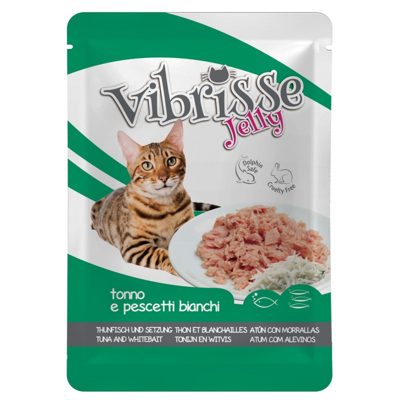 VIBRISSE GATO POUCH ATUN CON PESCADO BLANCO EN GELATINA 70g (18uds/caja)