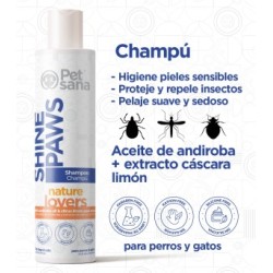 CHAMPU PET SANA SHINE PAWS REPELENTE INSECTOS NATURE LOVERS 300ml