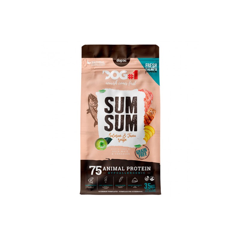 DAPAC DOG-1 SUM SUM GRAIN FREE SALMON Y TUNA RECIPE 3,5 kg