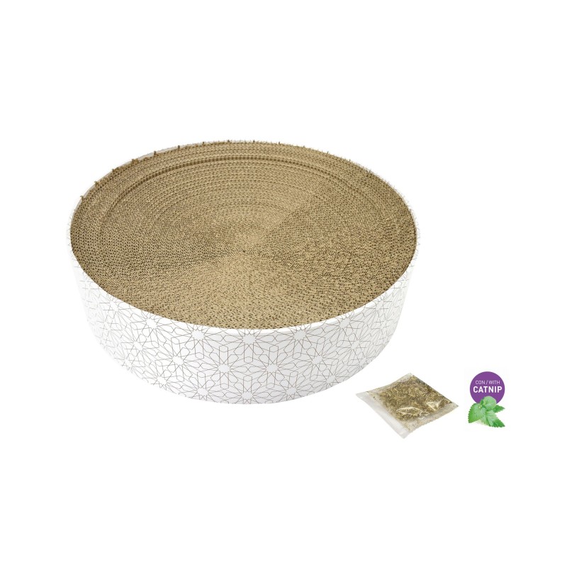 ECOLINE RASCADOR CAMA CARTON CON CATNIP 40x9,5cm