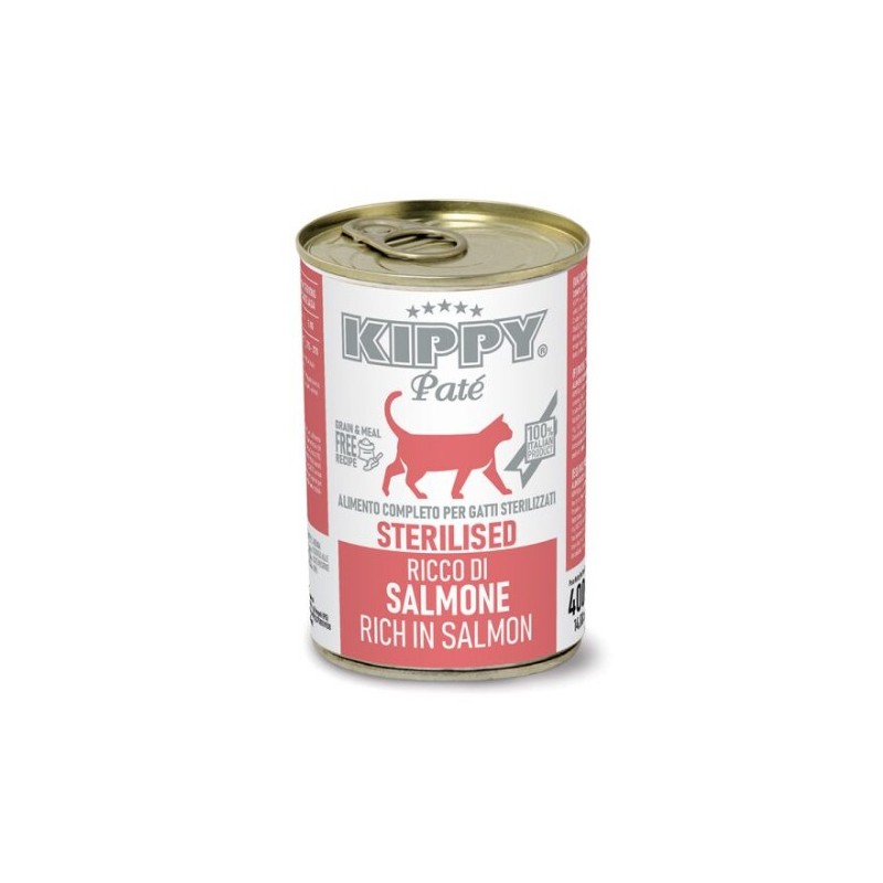 KIPPY PATE GATO ESTERILIZADO LATA SALMON 400gr (24 uds)
