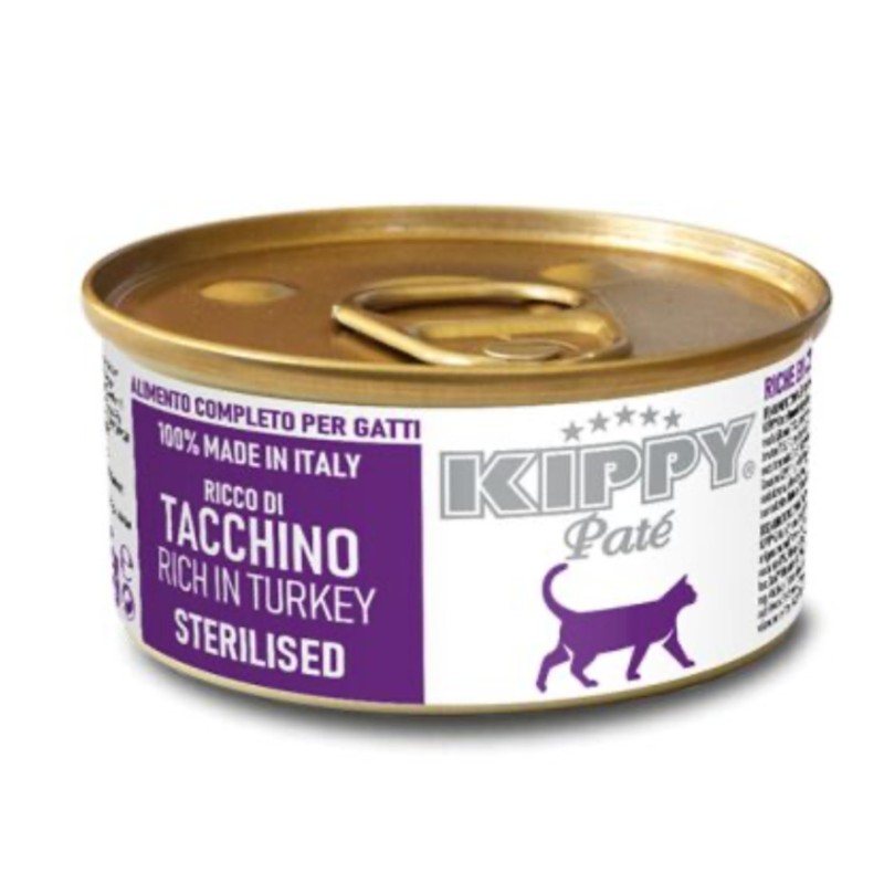 KIPPY PATE GATO ESTERILIZADO LATA PAVO 85gr  (24 uds)