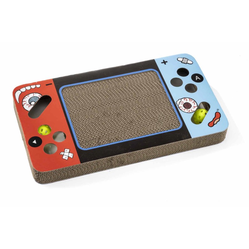 LEO PET  RASCADOR GATO VIDEOGAME CARTON 50X25X5 CM