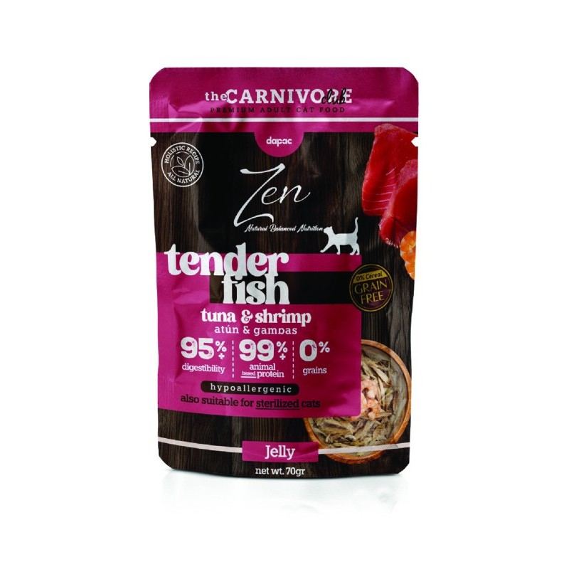 ZENCAT TENDER TUNA&SHRIMP (atun&gambas) 70gr. (caja/ 24 uds)