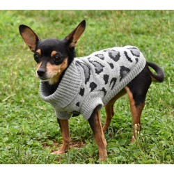 JERSEY PUNTO LEOPARD GRIS 20CM