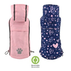 IMPERMEABLE REVERSIBLE ROSA-LOVE 45CM D