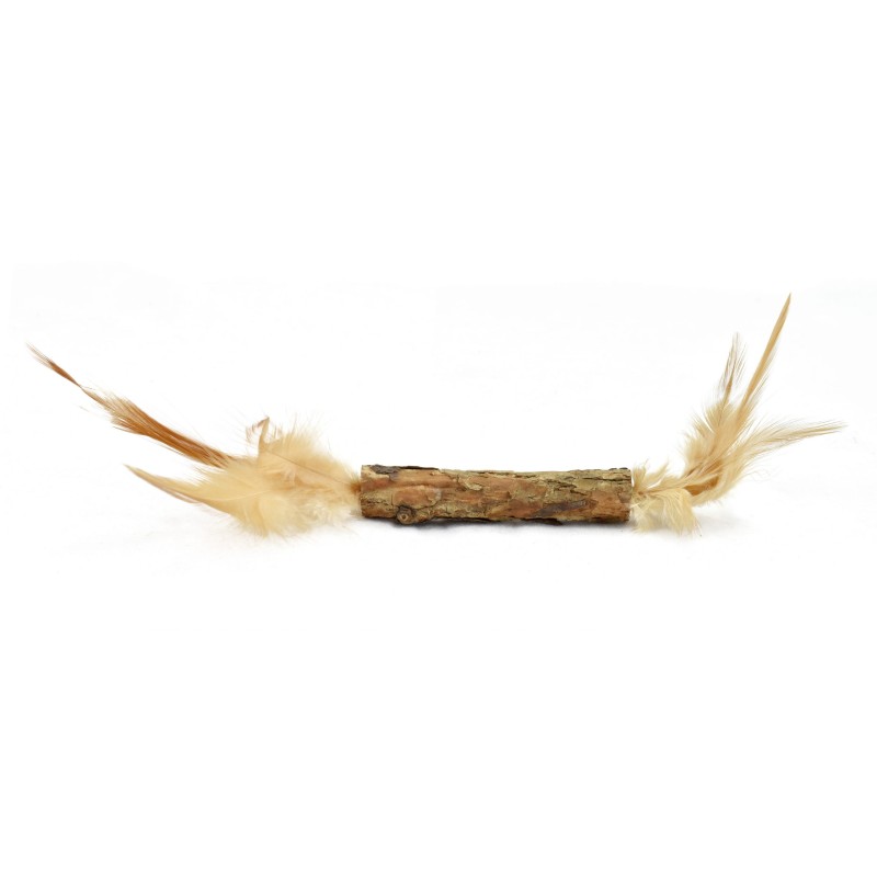 STICK SILVER VINE CON PLUMA  22cm (U.M.V 3uds)